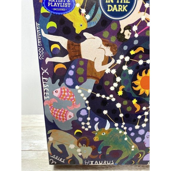 Zodiac Puzzle 1000pc Glow in the Dark Puzzle Fun Astrology Puzzle Multi-Color - Picture 3 of 12
